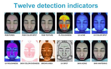 Máquina facial profesional del analizador de la piel que alcanza análisis eficiente de la piel de 15 segundos