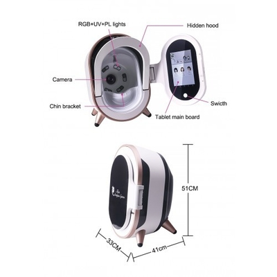 Máquina inalámbrica Digital del análisis de la piel de Wifi 3d del PDA con el microscopio video